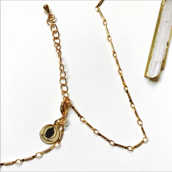 Gold-dipped Selenite Necklace 💫 - Picture 4 of 5